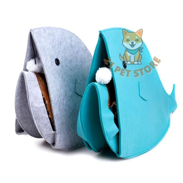 Tempat Tidur Kucing Lipat Bentuk Ikan Paus