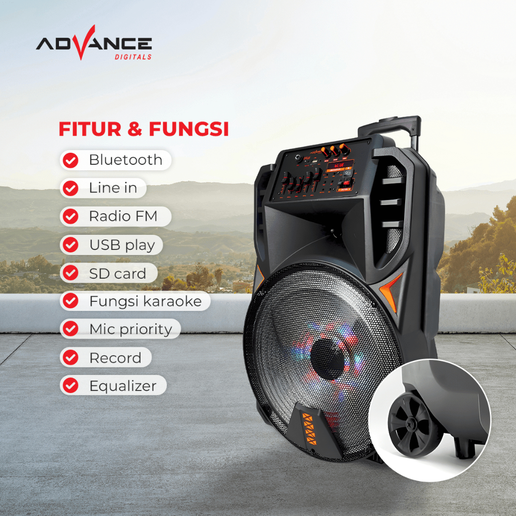 Advance Speaker Bluetooth Portable 15 Inch 2