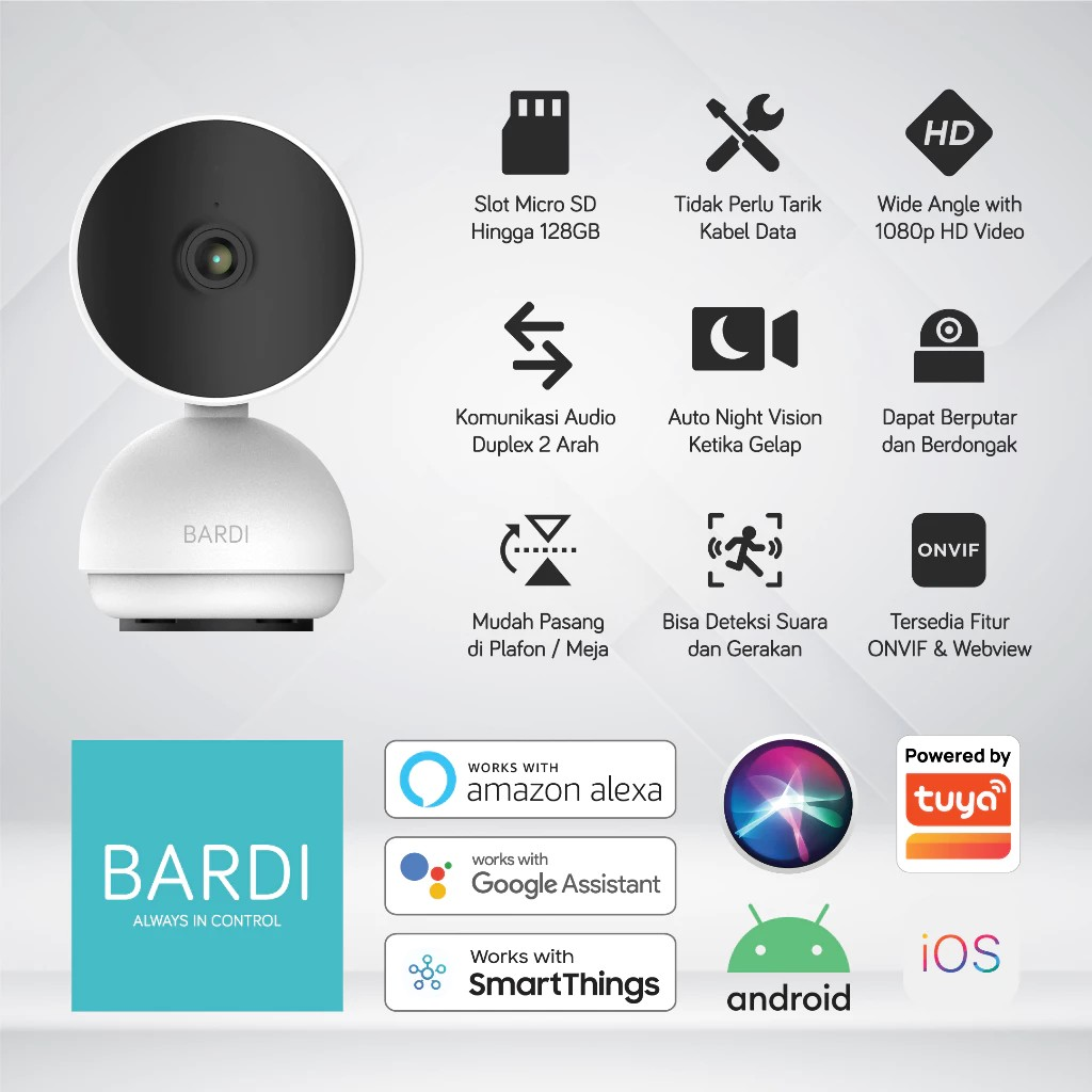 BARDI Solusi Otomasi BARDI IP Camera Indoor PTZ (Lite Version) IDR-PTX-LV