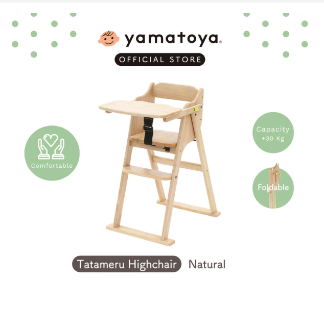 Multitrend Indo Yamatoya Tatameru Highchair Natural