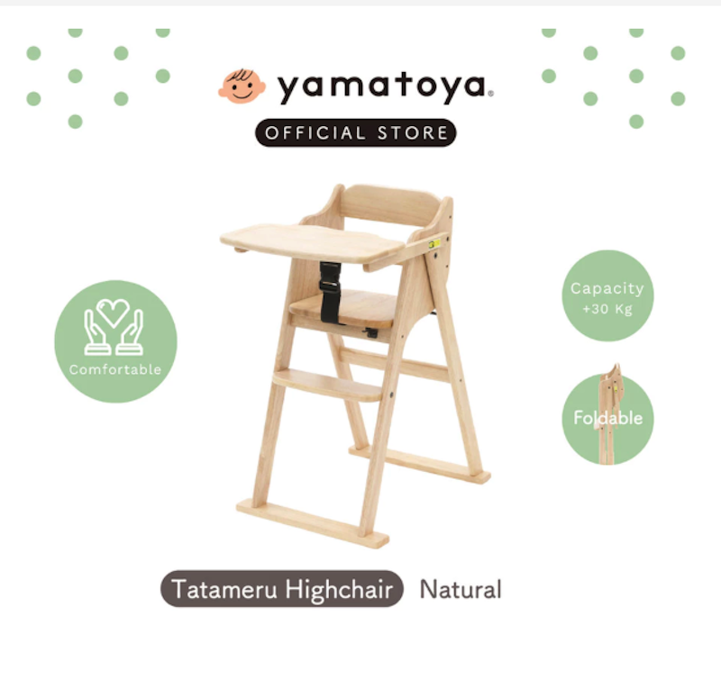 Yamatoya Tatameru Highchair Natural 4