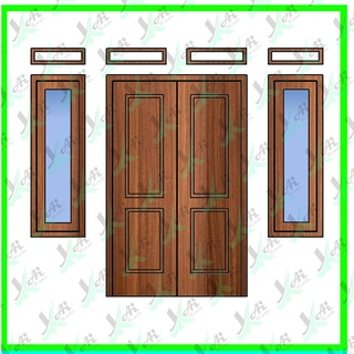 Fullset Kusen Pintu Double Kayu 3