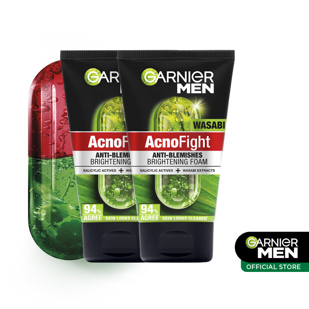 L’Oréal Garnier Men AcnoFight Wasabi Brightening Foam Facial Cleanser