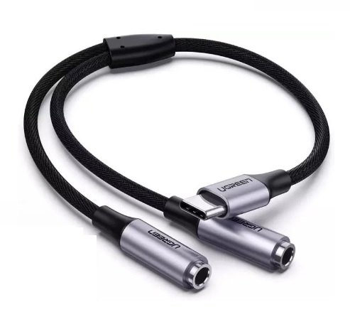 Kabel Splitter Adaptor Type C to Dual 3.5mm 1