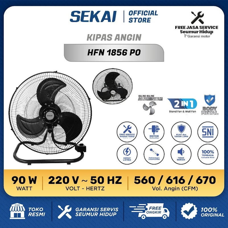 SEKAI Kipas Angin Dinding Tornado 2