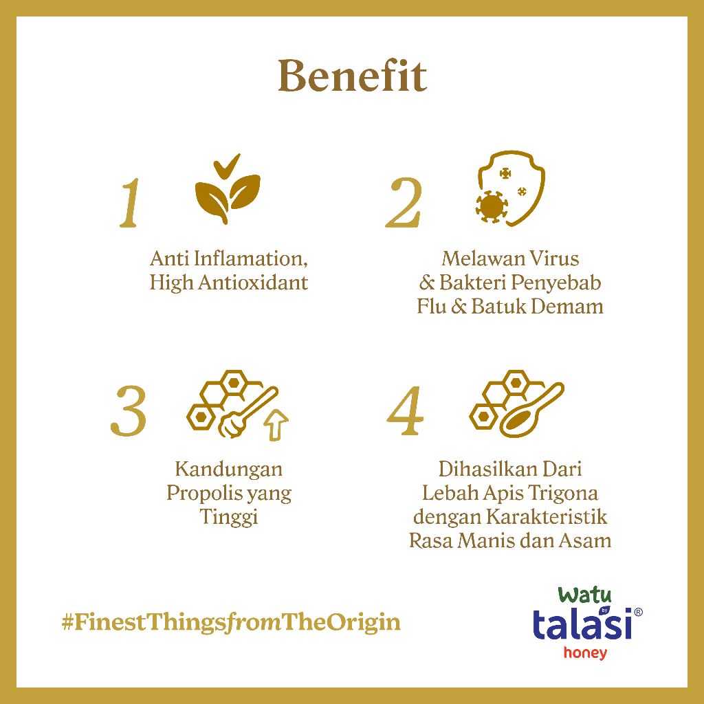 Talasi Tru Origin Watu Multifloral Honey Origin Bangka