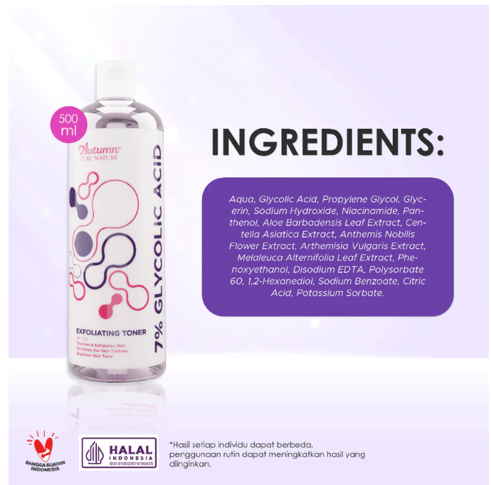 Autumn 7% Glycolic Acid Exfoliating Toner 5