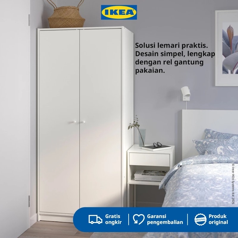 IKEA KLEPPSTAD Lemari Pakaian 2 Pintu 5