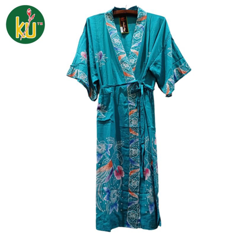 Batik Kencana Ungu Kencana Ungu Longdress Kimono Label Hitam