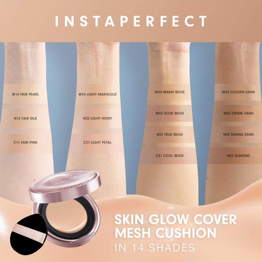 Paragon Technology and Innovation Instaperfect Skin Glow Cover Mesh Cushion W43 Creme Sand