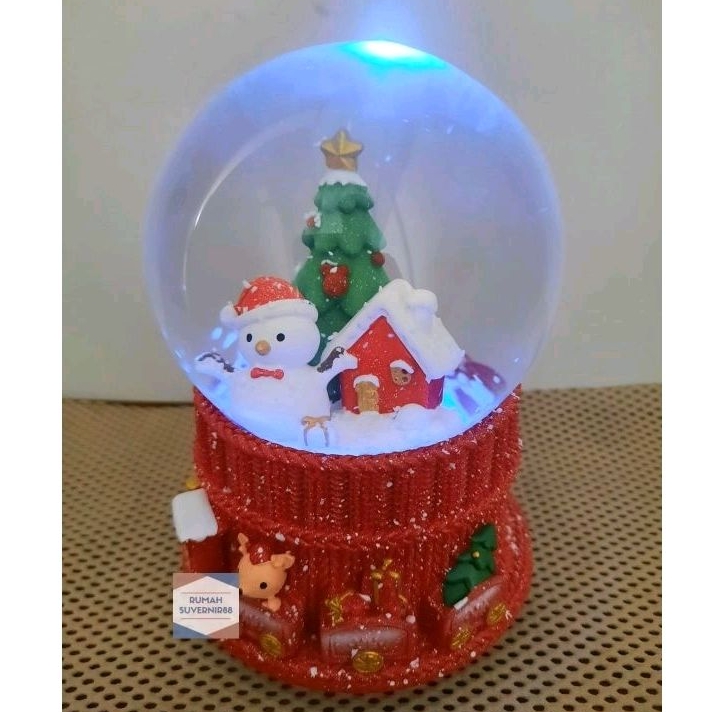 Kotak Musik Bola Kaca Kristal Snowball  3