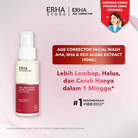 ERHA Clinic Indonesia ERHA Age Corrector AHA, BHA & Red Algae Extract Facial Wash