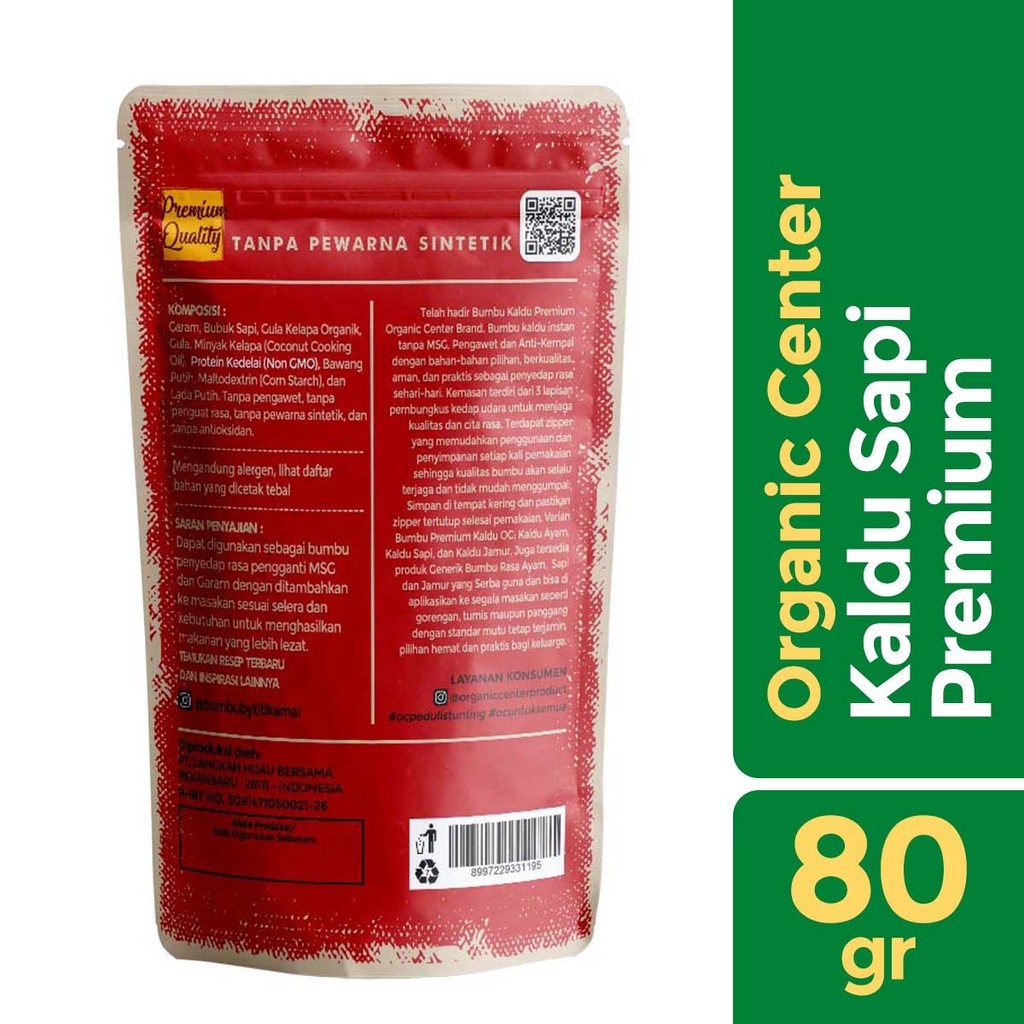 Organic Center Beef Stock Powder Premium 80 gram