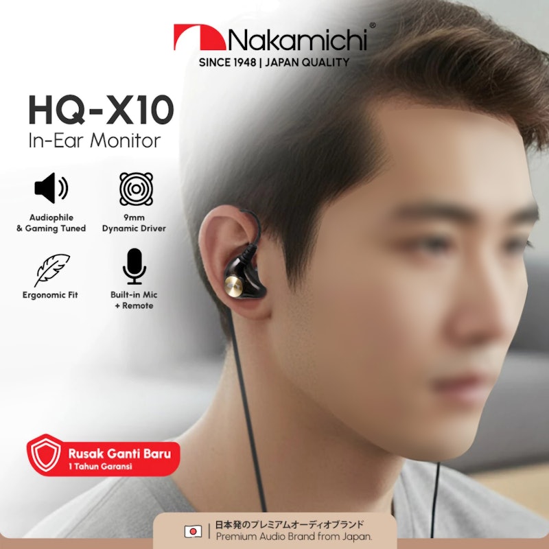 Nakamichi Dynamic Driver Wired Earphones with Mic 5