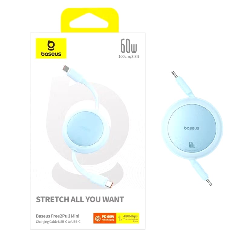 Shenzhen Times Innovation Technology Baseus Cable Type-C to Type-C 60W Fast Charging Free2Pull Mini