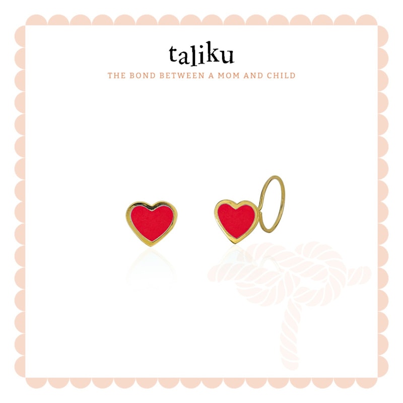 Taliku Mini Enamel Heart Round Loop 3
