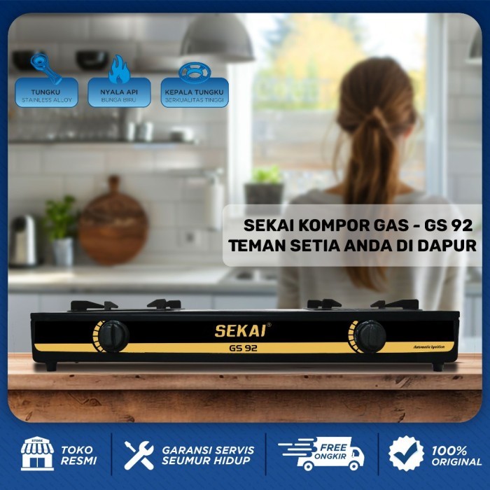Tripasific Electrindo SEKAI Kompor Gas 2 Tungku GS 92