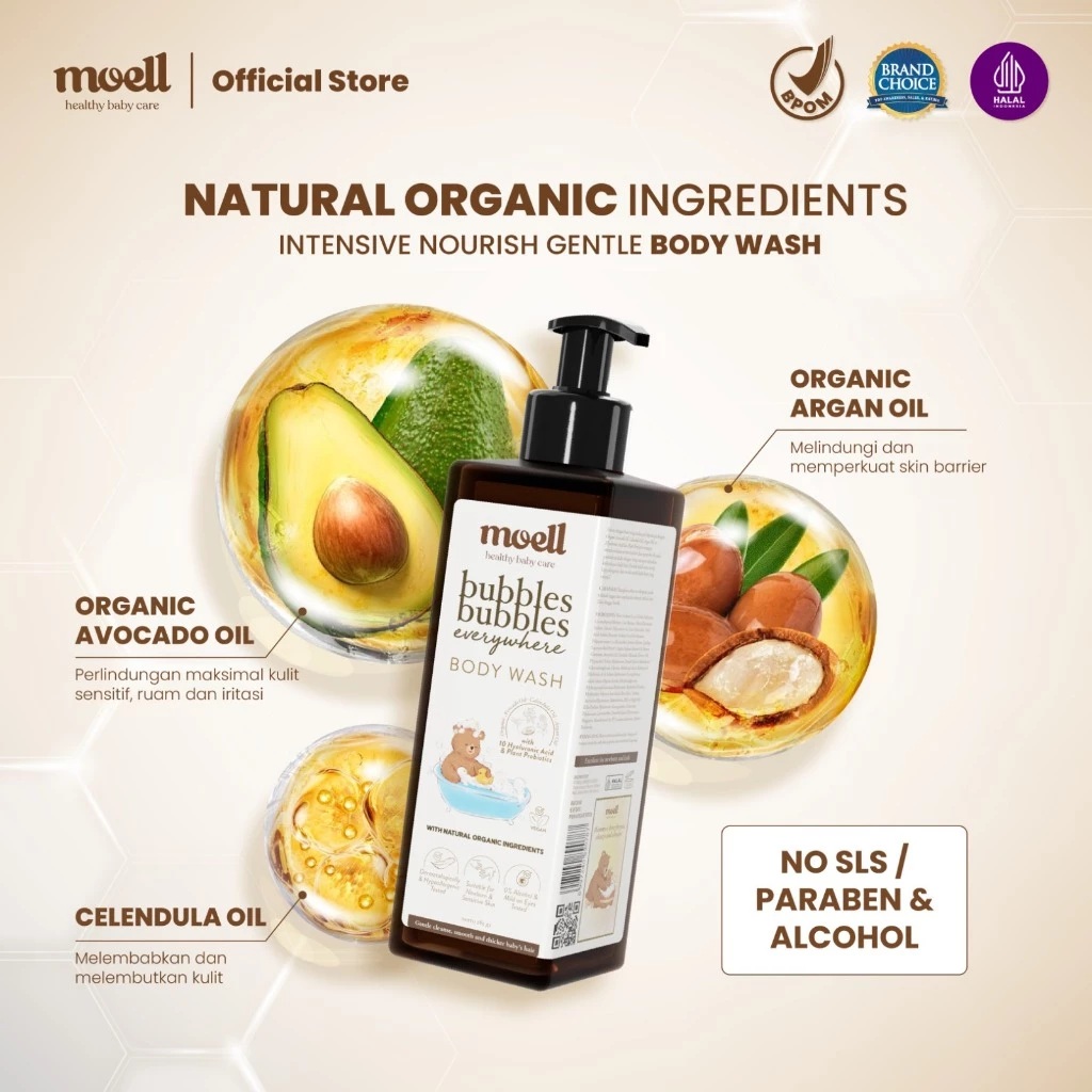 Moell Indonesia Sukses Moell Bubbles Bubbles Everywhere Body Wash