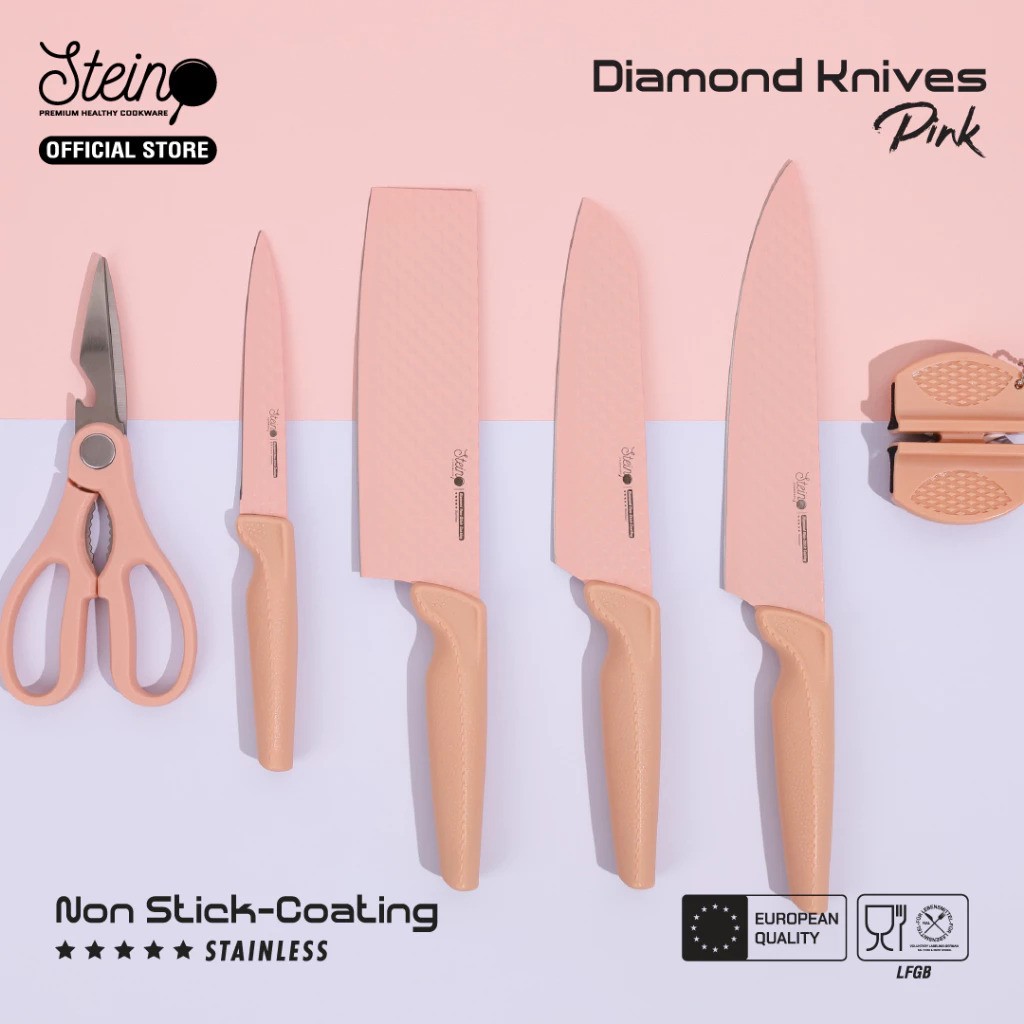 Stein Perkasa Internasional Stein Diamond Knife Set Pink 6 in 1