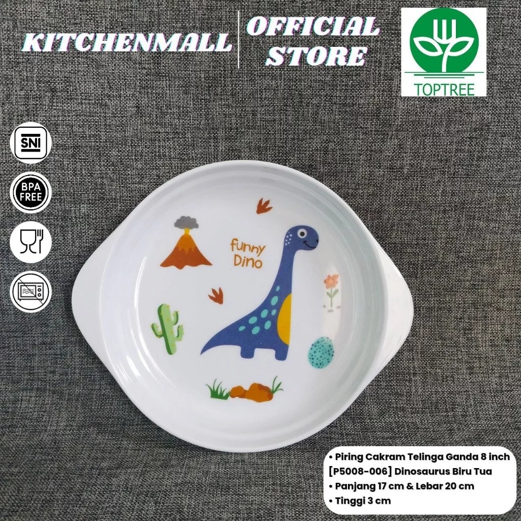 Sukses Mitra Indo Toptree Piring Makan Anak Melamin 8 Inch  P5008 