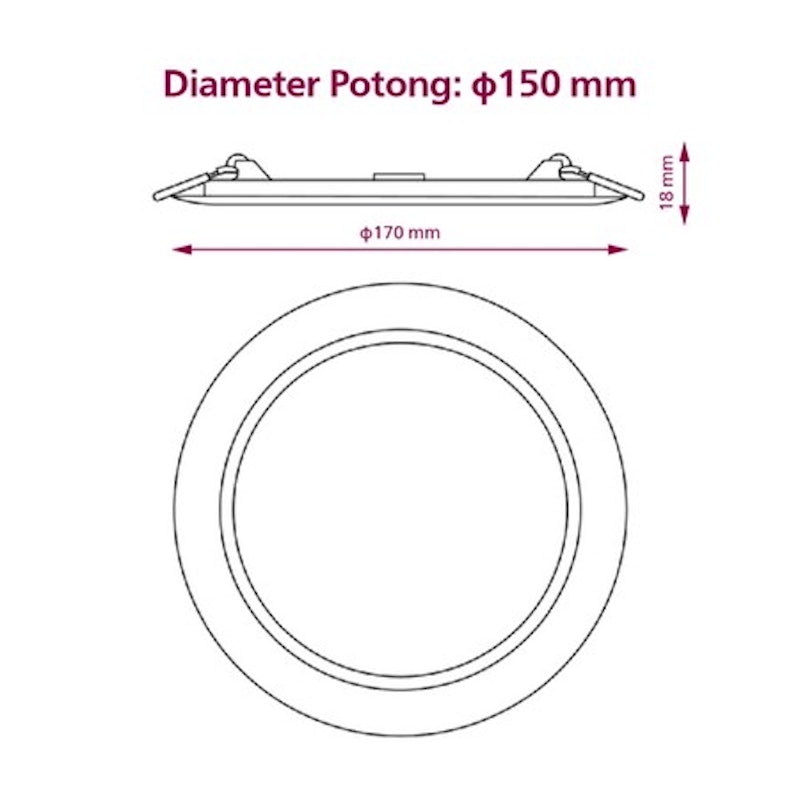 Magneos LED Downlight 12W Cool Daylight 2