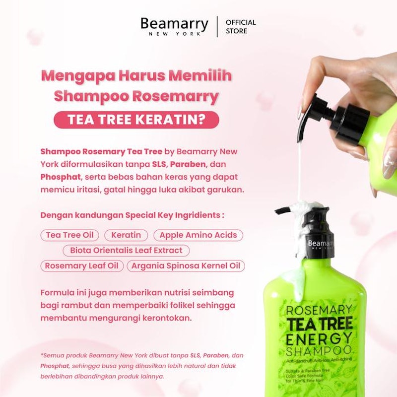 Beamarry Rosemary Tea Tree Energy Shampoo
