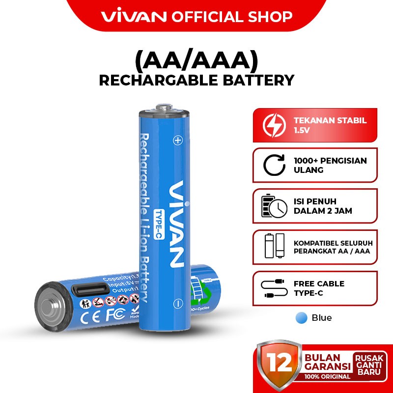 Wook Global Technology VIVAN Rechargeable Li-ion Battery AAA VB27