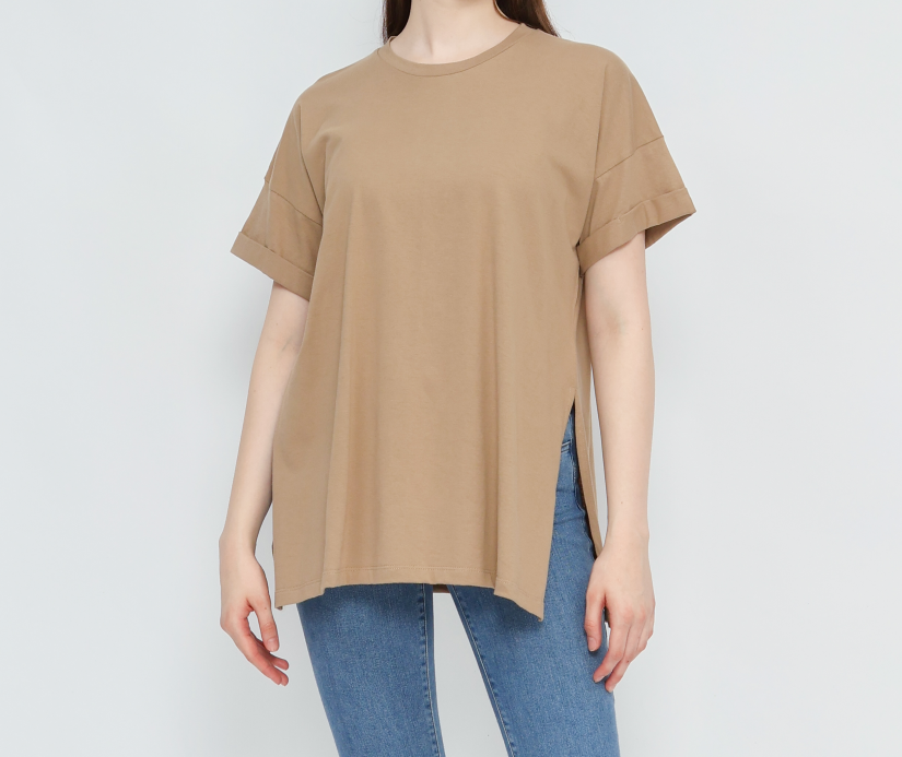 Zalmoreindo Garmen Industri Zalmore Luma Cotton Oversize T-Shirt with Slit Premium Cotton