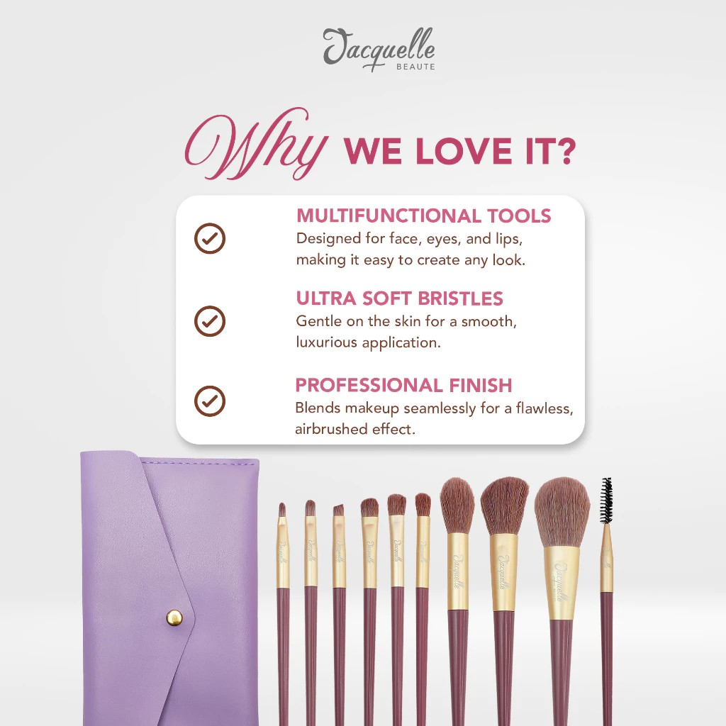 Jacquelle Beaute Jacquelle Complete Me! Brush Set Violet Purple