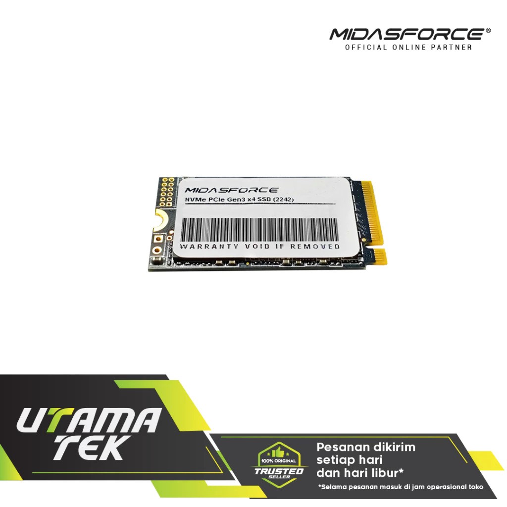 Midasforce Indonesia Midasforce SSD NVMe PCIe Gen 3 Lightning Max 2242