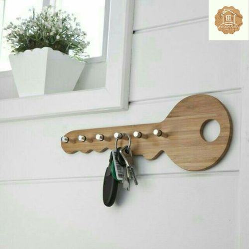 Woodenkuu Tempat Gantungan Kunci Unik