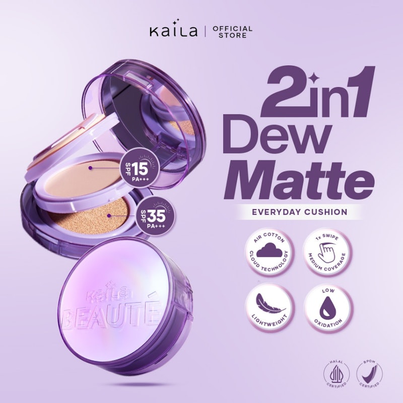 Kaila Beauté 2in1 Dew Matte Everyday Cushion Almond 2