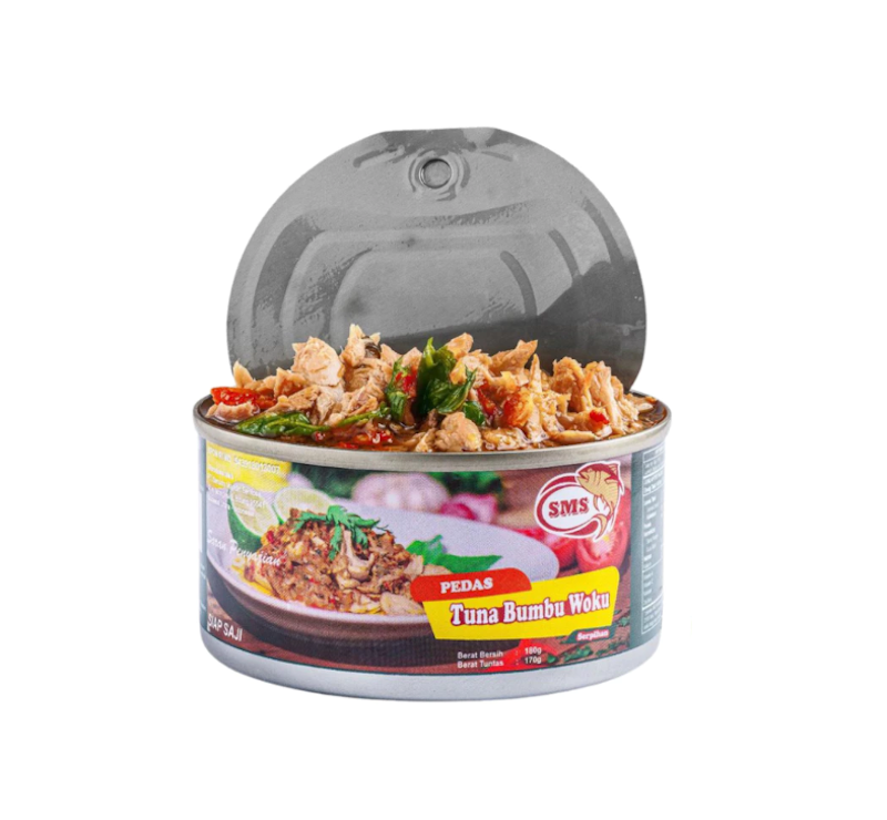 SMS Tuna Kaleng Flake Dalam Bumbu Woku 1