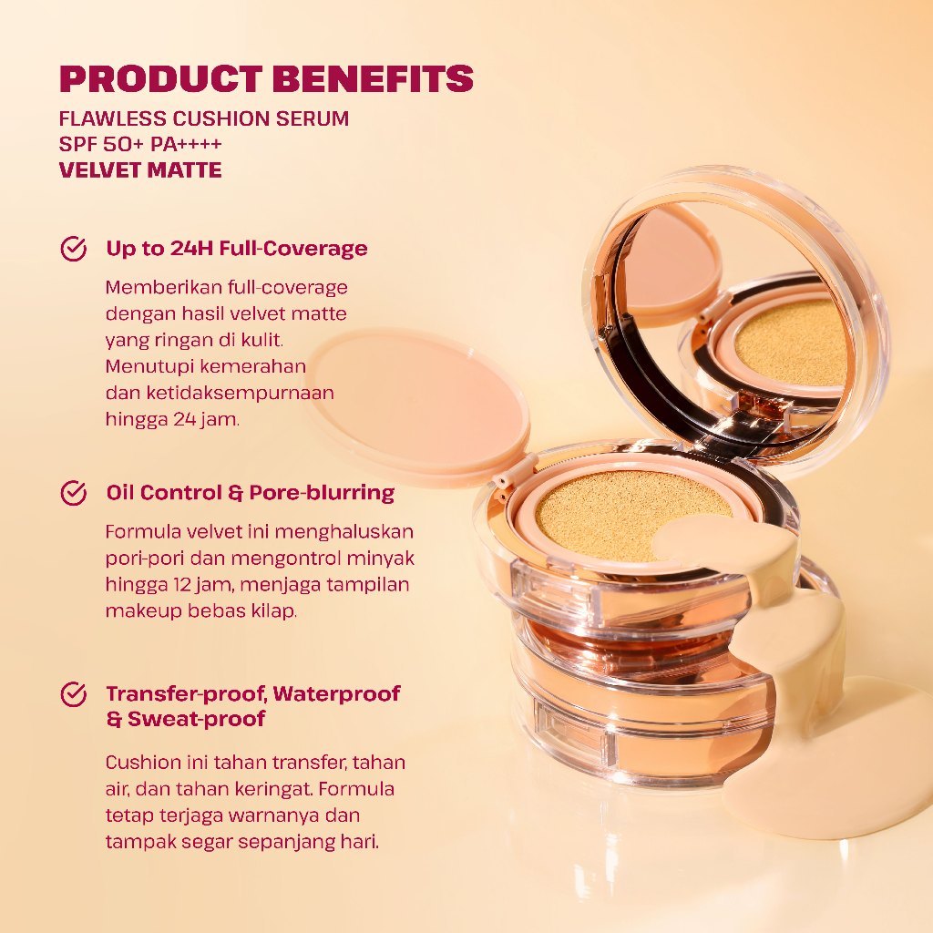 Keva Cosmetics International ESQA Flawless Cushion Serum Velvet Matte Truffle