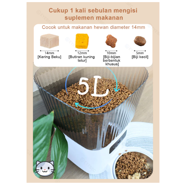 Upin Masa Depan EYESEC Smart Pet Feeder WiFi Dispenser 5L