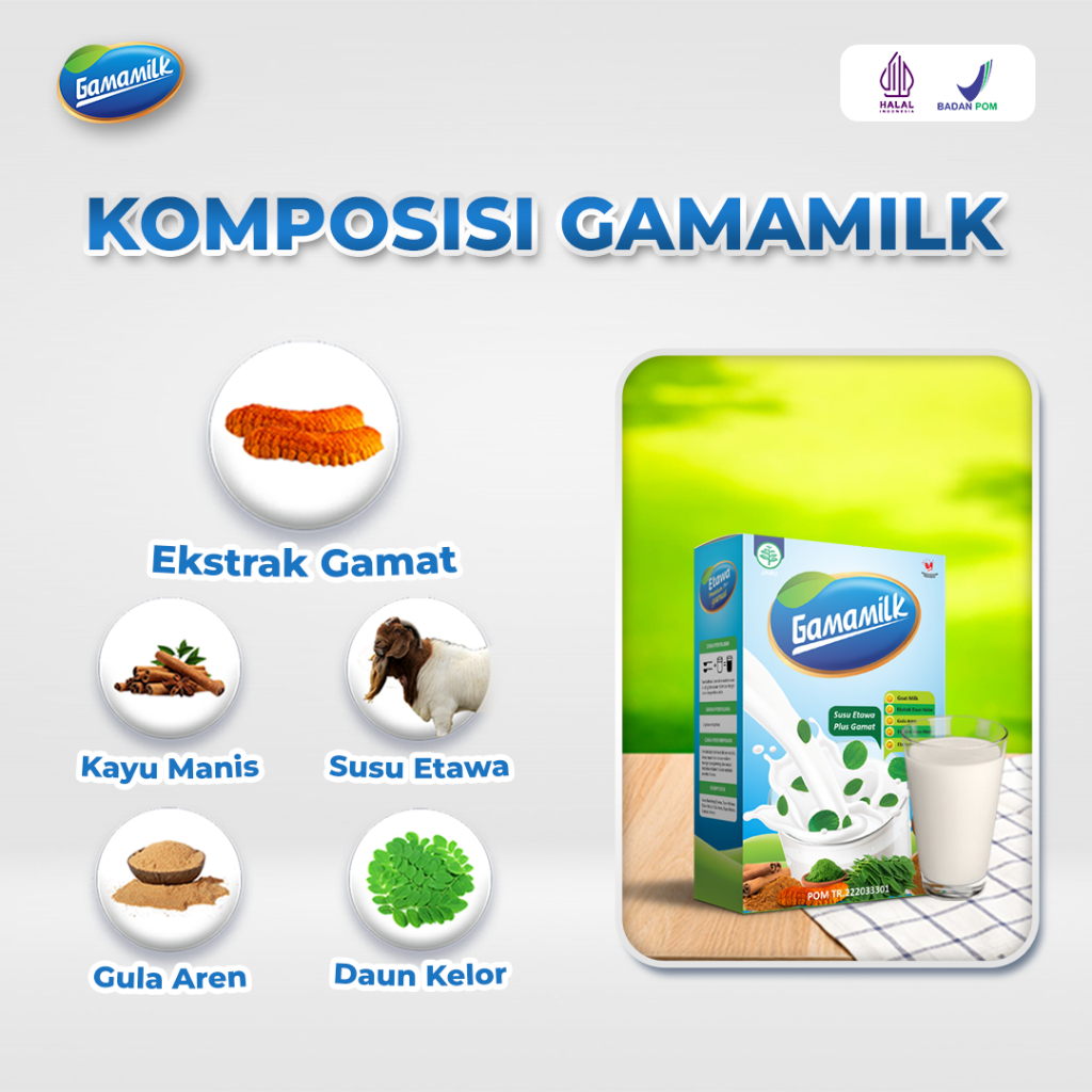 Berkah Alam GAMAMILK Susu Etawa dengan Ektrak Gamat dan Ekstrak Daun Kelor
