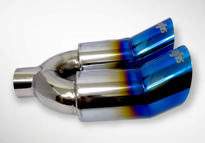 Knalpot Mobil Racing Cabang Dobel Bass Bulat Gahar Full Stainless 5