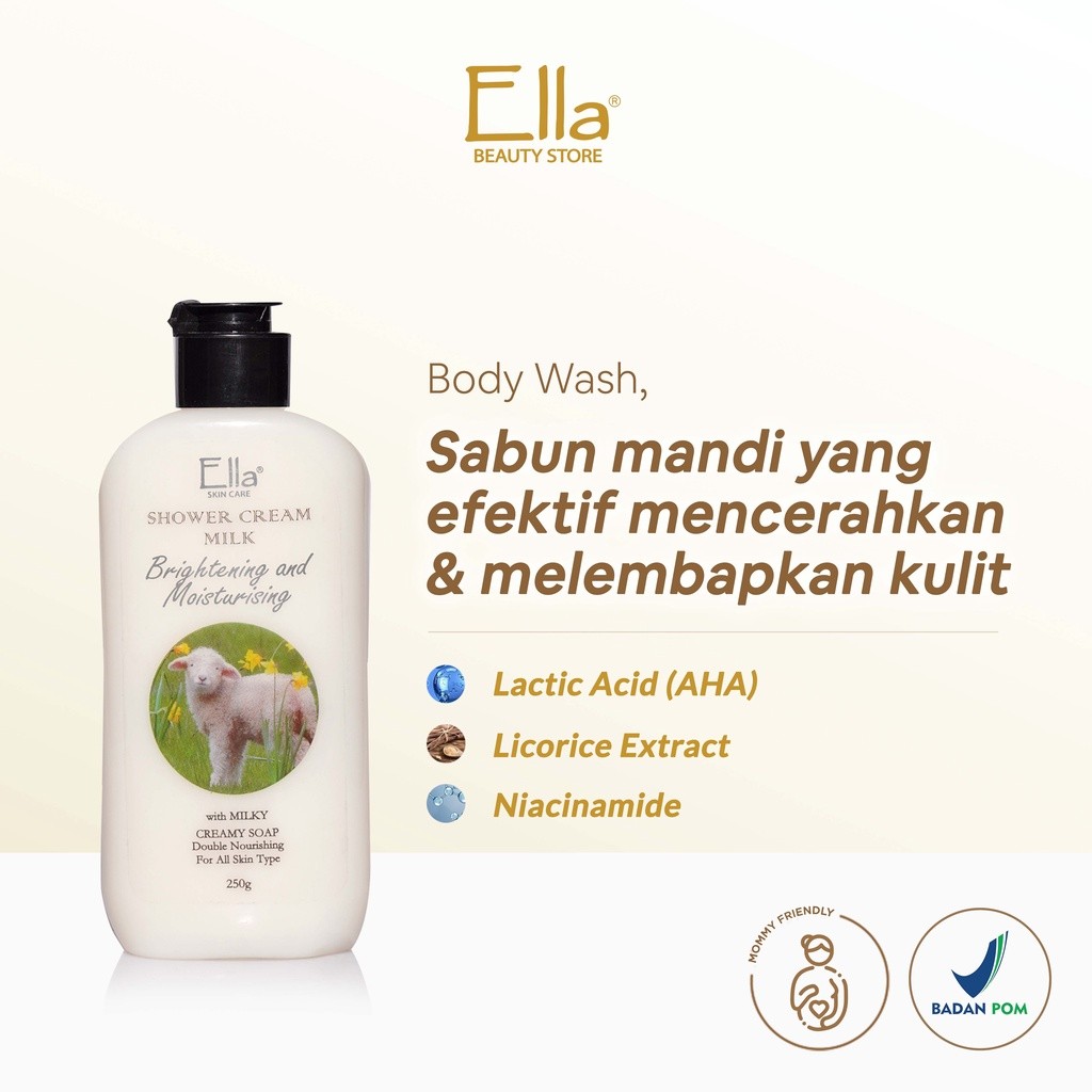 Ella Karunia Estetika Ella Skincare Shower Cream Milk Brightening and Moisturising