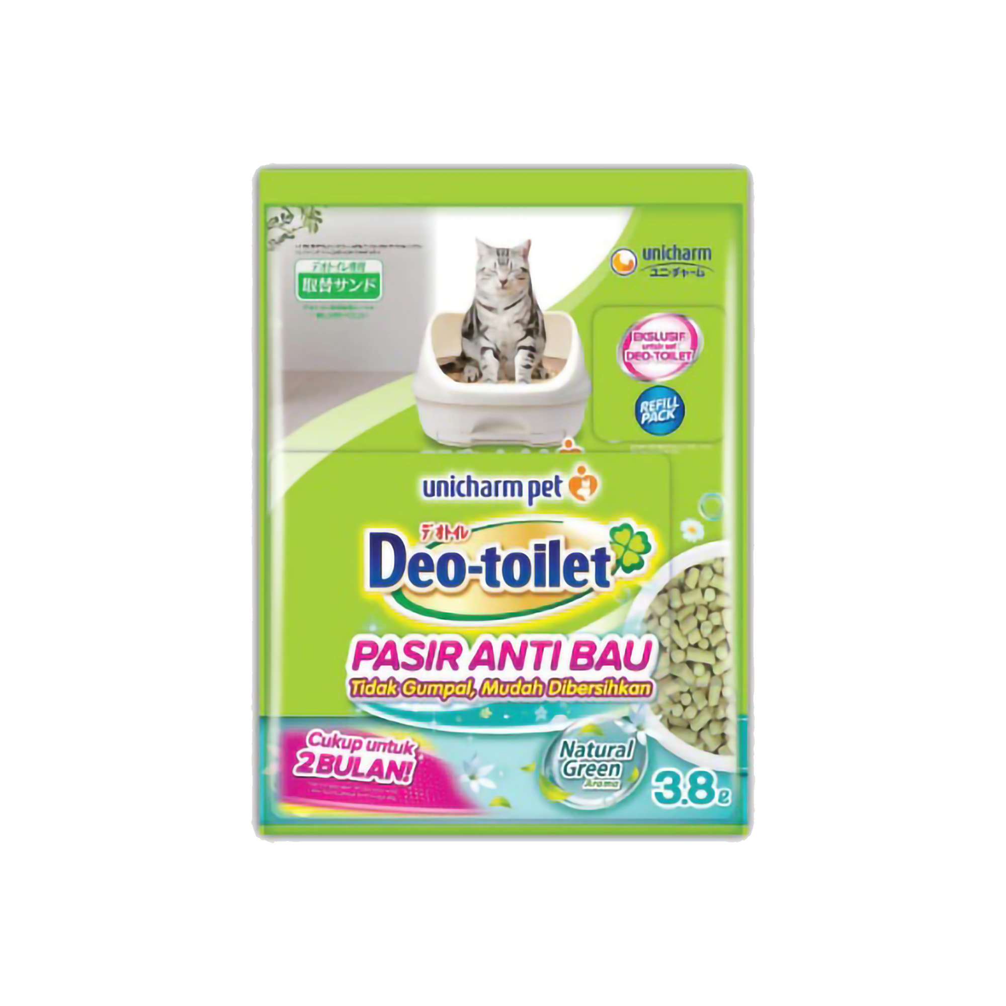 Unicharm Pet Deo Toilet Pasir Anti Bau Natural Green