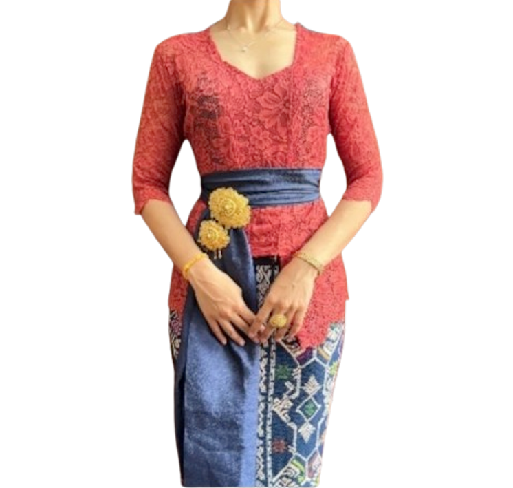 Jasmine Kebaya Bali Setelan Kebaya Kutubaru Brokat Stretch Virginia