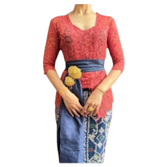 Jasmine Kebaya Bali Setelan Kebaya Kutubaru Brokat Stretch Virginia