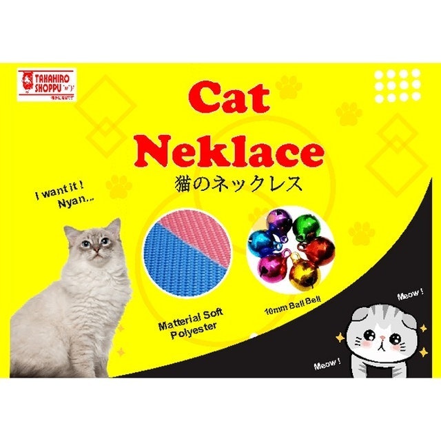 Takahiro Shoppu Kalung Kucing Motif Bintik Custom Nama Logo (Cat Tag)