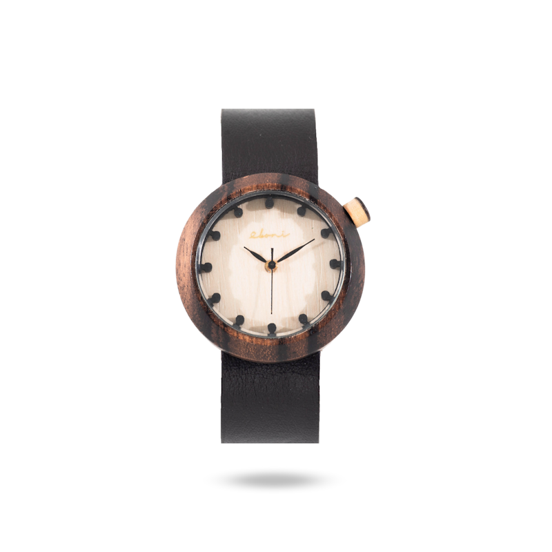 Jam Tangan Kayu Mini Rosebrown - Dark Brown 1