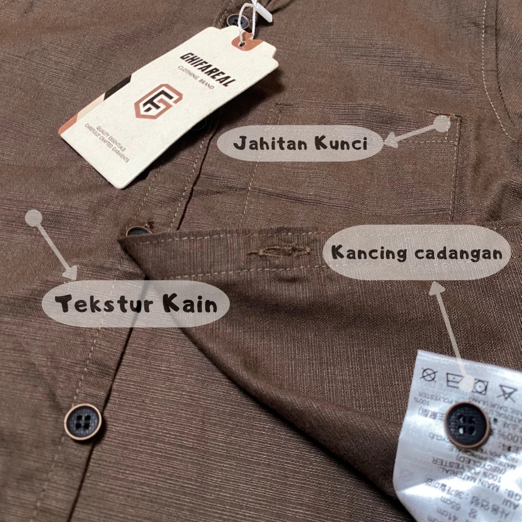  GHIFAREAL Kemeja Anak Lengan Pendek