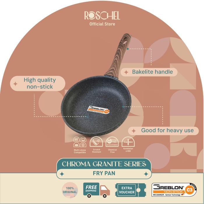 Roschel Chroma Granite Fry Pan 20 cm RPG-120