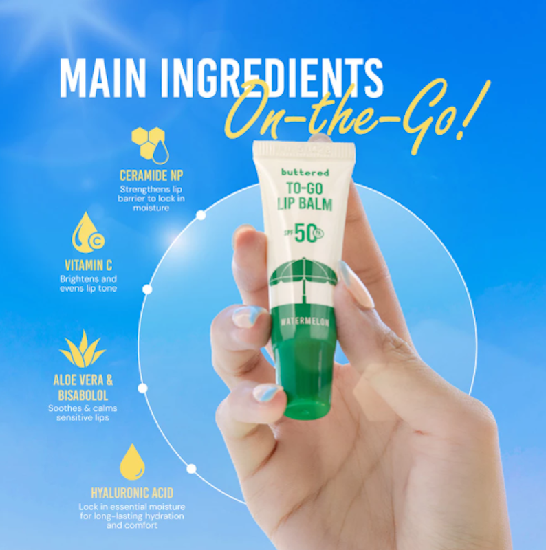 Buttered To-Go Lip Balm SPF 50 PA++++ Watermelon 3