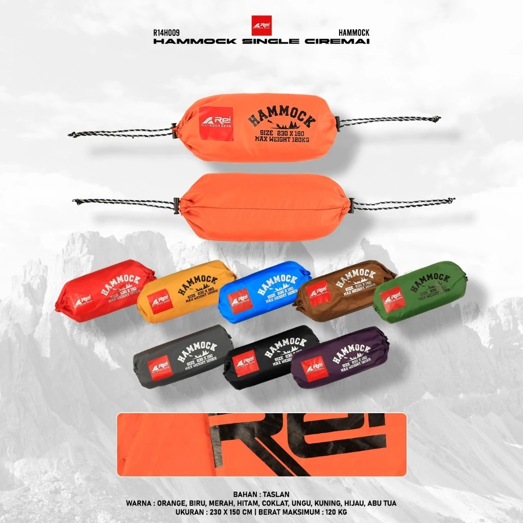 Arei Outdoorgear Arei Hammock Single Ceremai Taslan 230cm