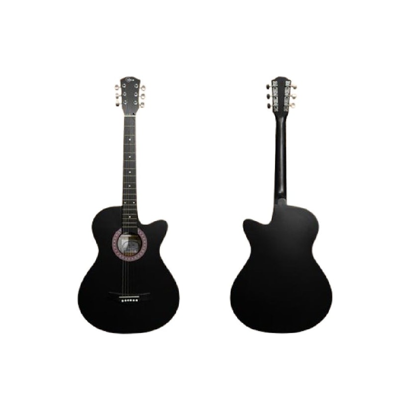 Orca Gitar Akustik Pemula Tanam Besi Hitam 1