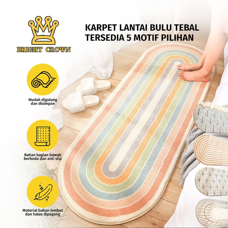 Bright Crown Karpet Lantai Bulu 5