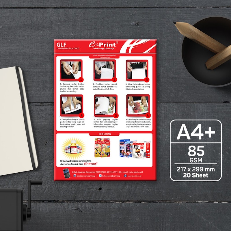 Laminating Film Cold A4 3